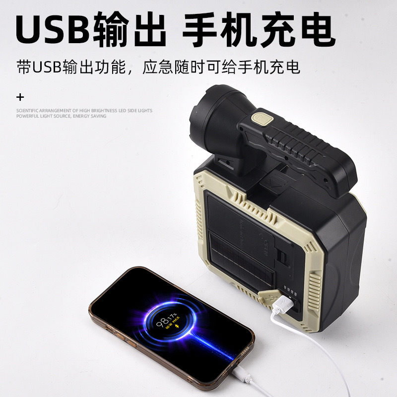 Linterna Solar Power Bank + Kit herramie