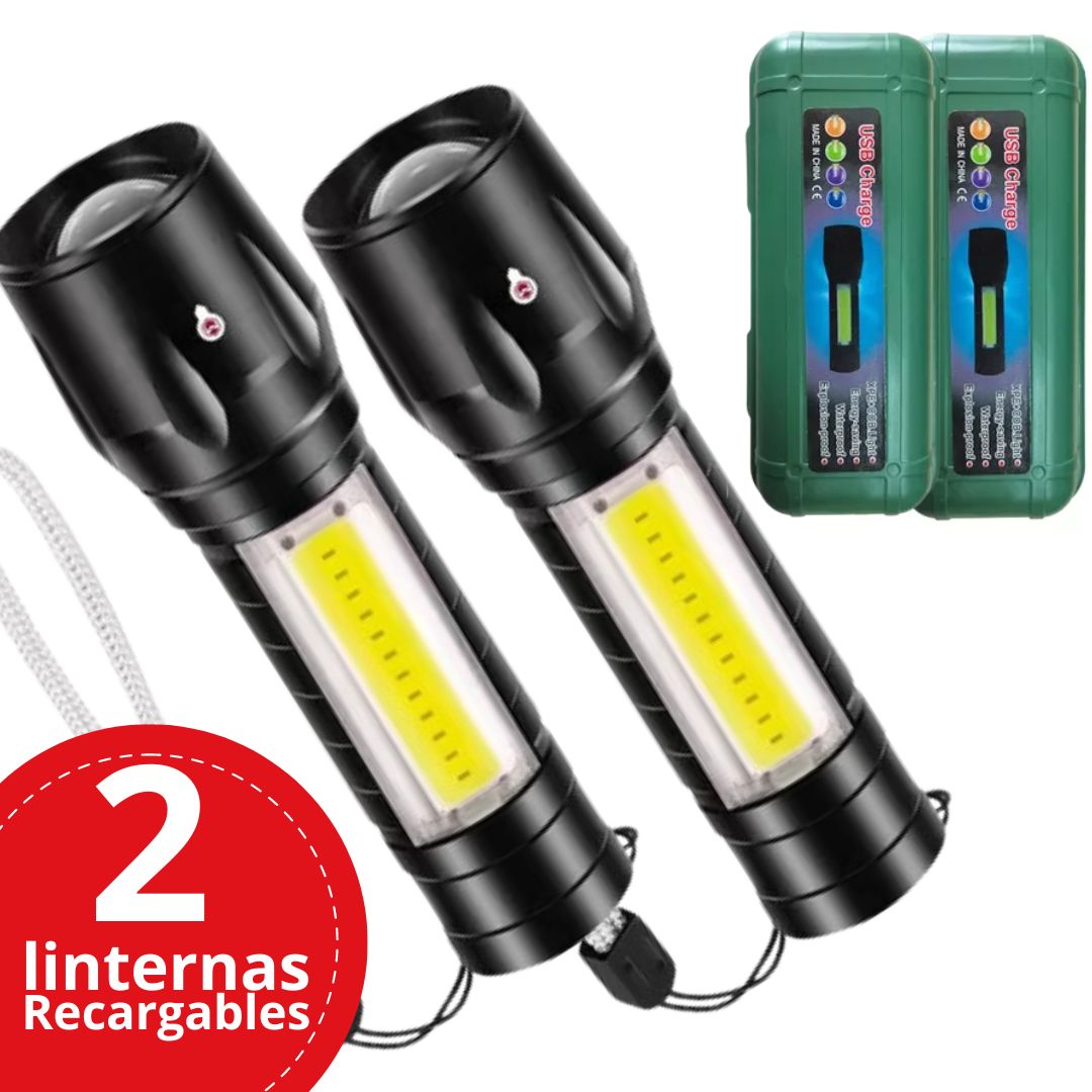 2 Mini Linterna Led Recargable Bolsill - Imagen 2